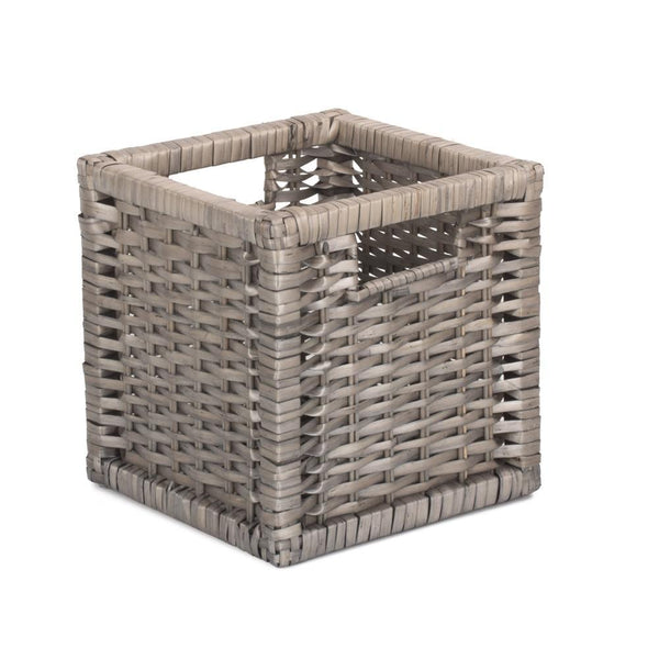 Red Hamper Wooden Framed Split Willow Storage Basket