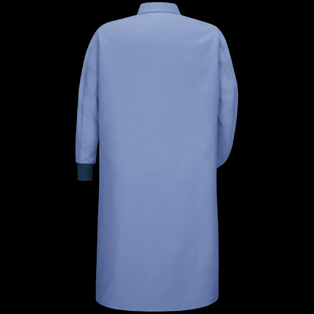 Red Kap Gripper-Front Spun Polyester Pocketless Butcher Coat with Knit Cuffs