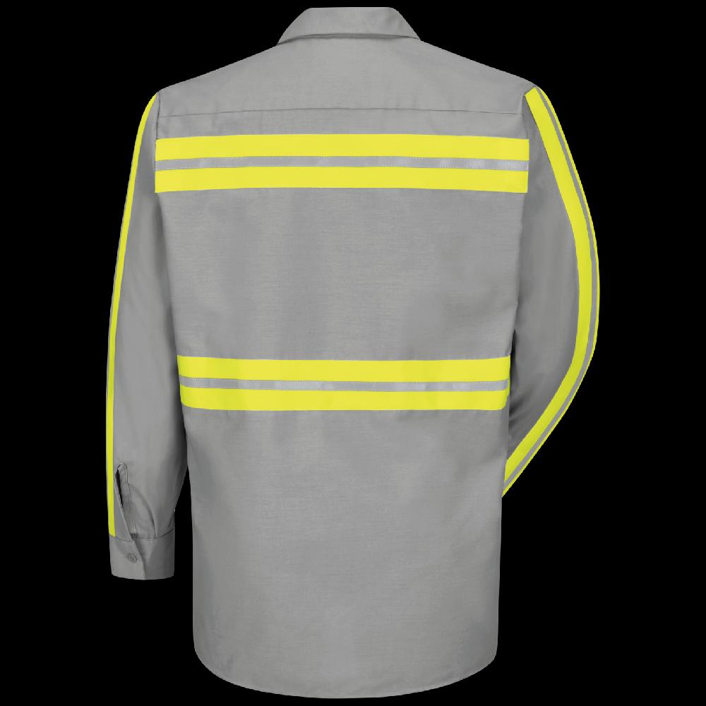 Red Kap Long Sleeve Enhanced Visibility Industrial Work Shirt