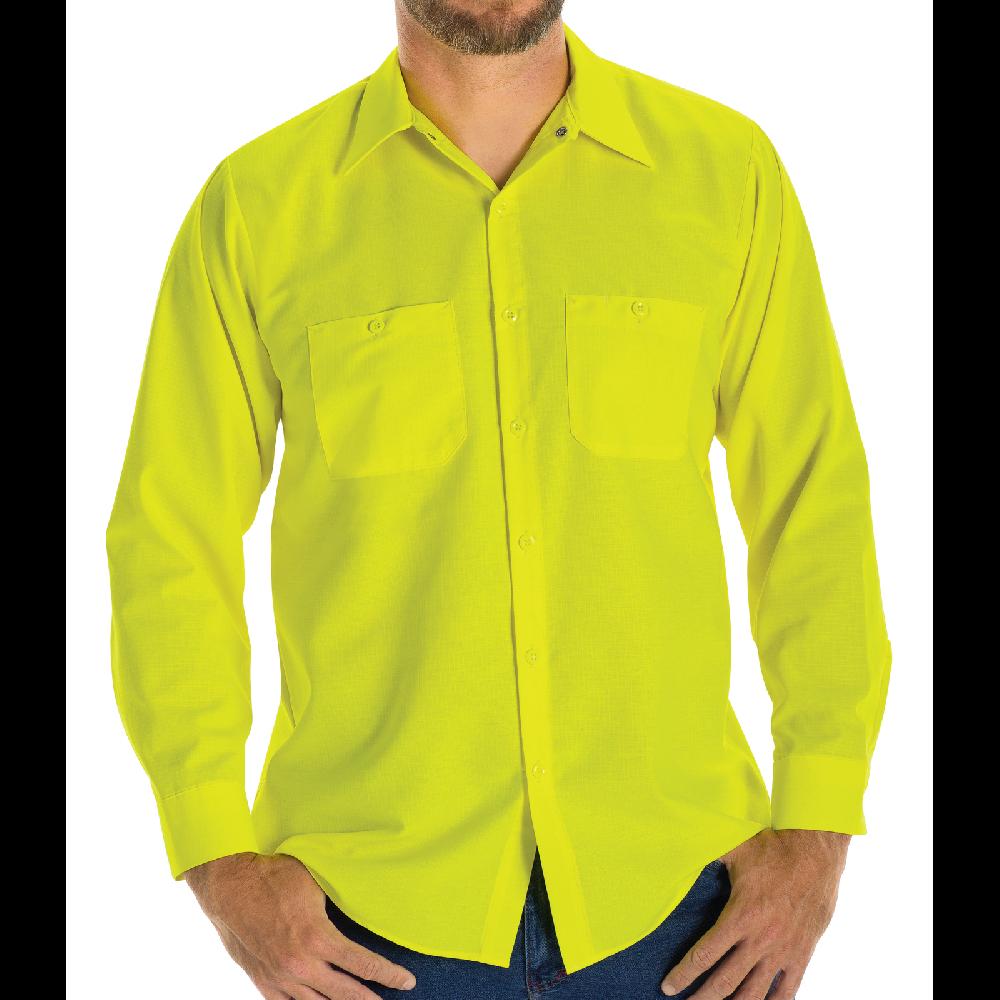 Red Kap Long Sleeve Enhanced Visibility Ripstop Work Shirt