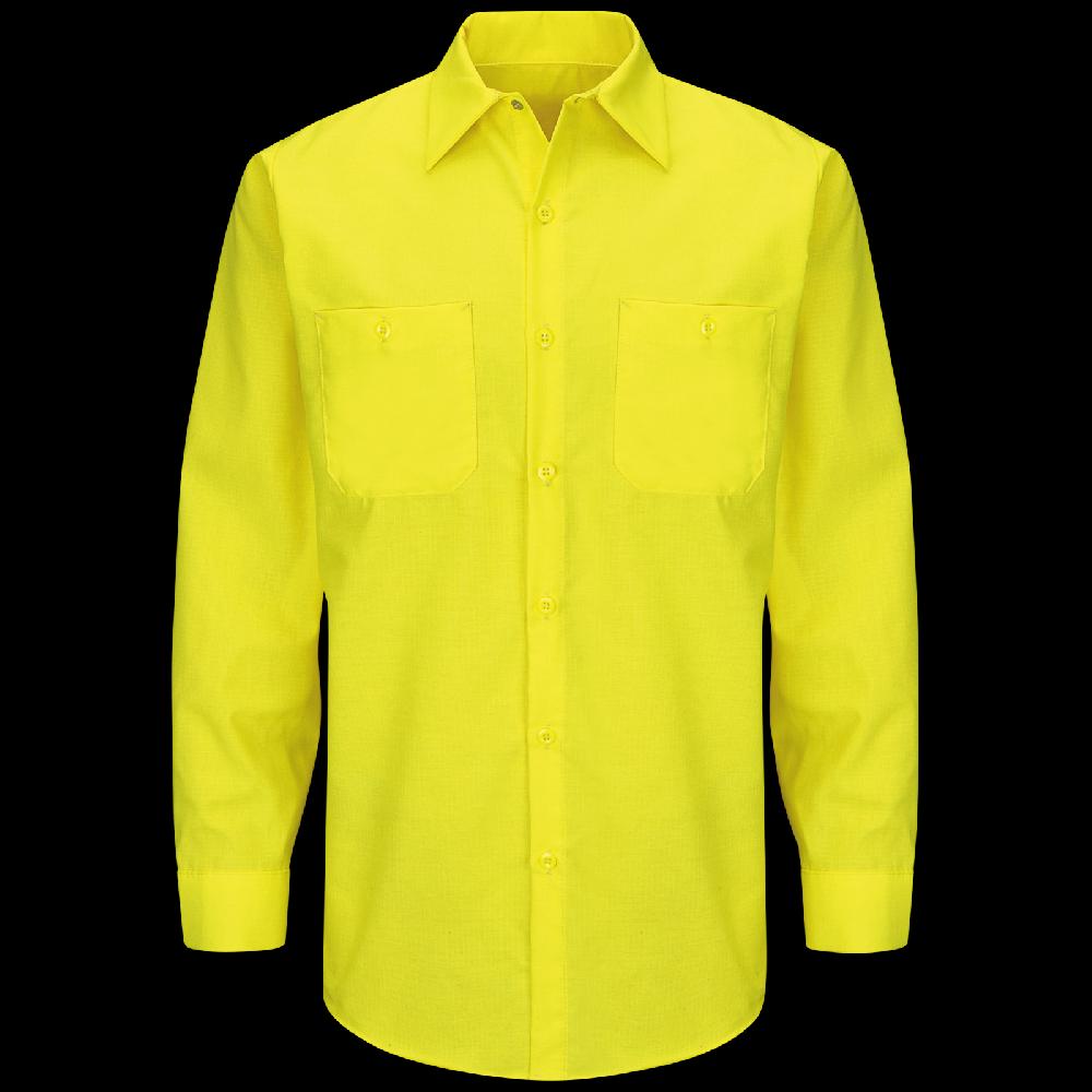 red kap Long Sleeve Enhanced Visibility Ripstop Work Shirt