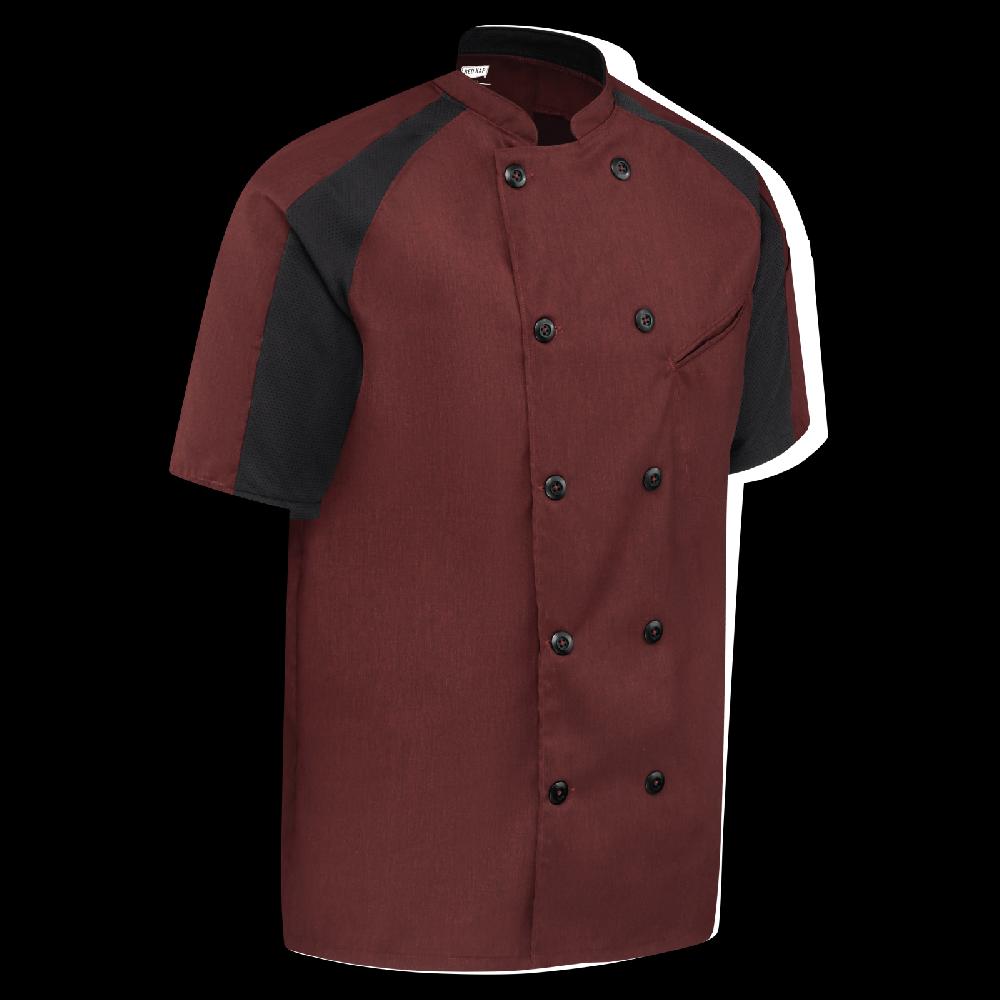 Red Kap Men's Airflow Raglan Chef Coat With OilBlok