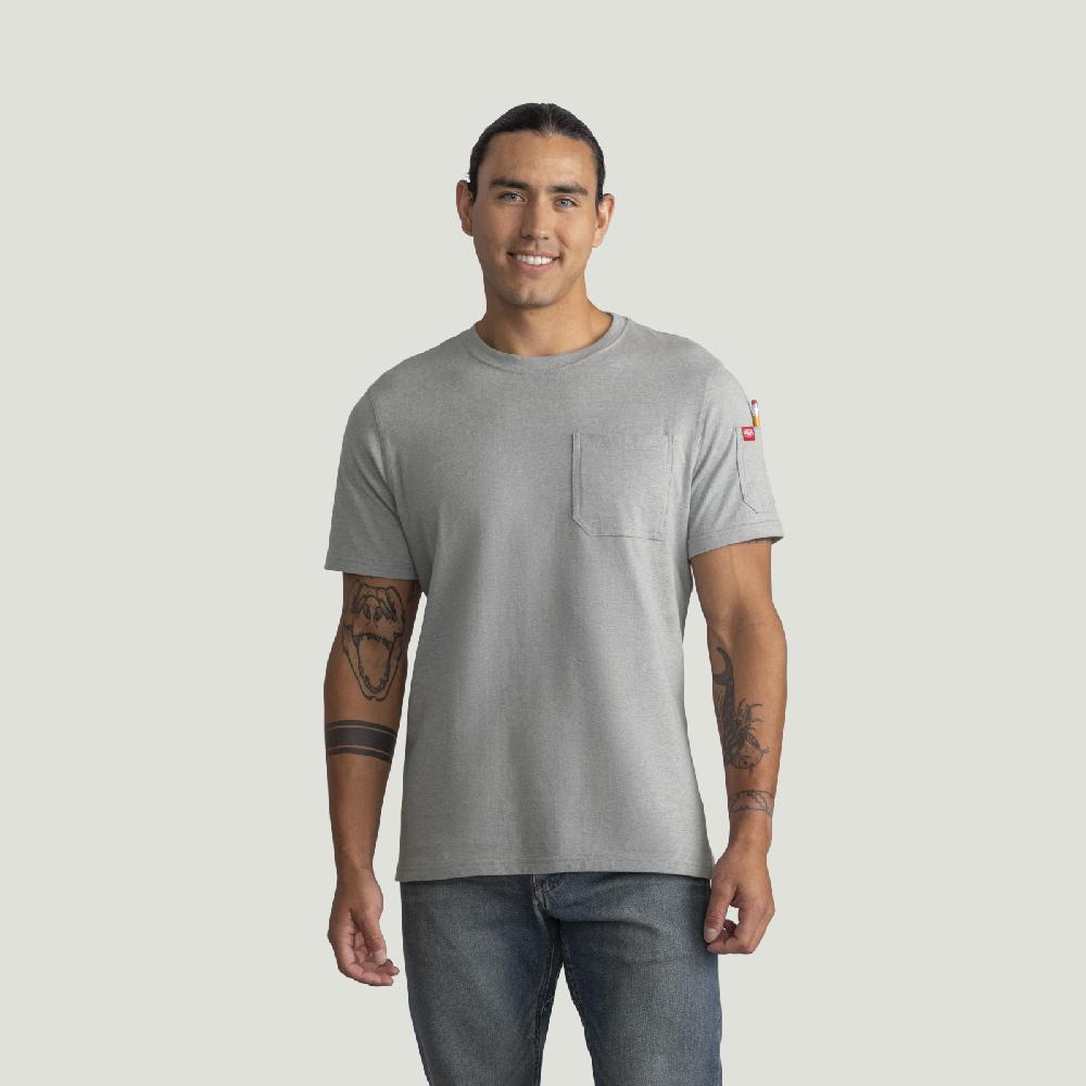 red kap Men's Heavyweight Cotton Short Sleeve Pocket T-Shirt