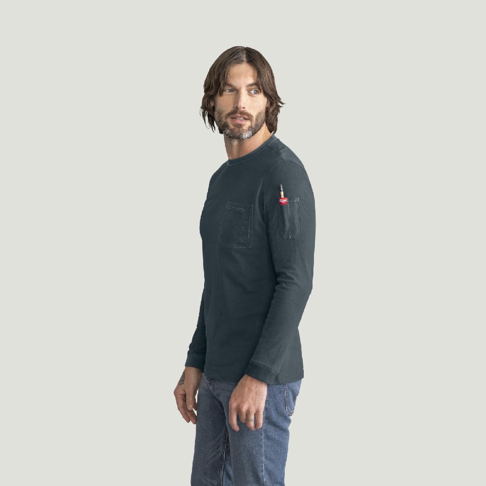 Red Kap Men's Heavyweight Long Sleeve Cotton Pocket T-Shirt