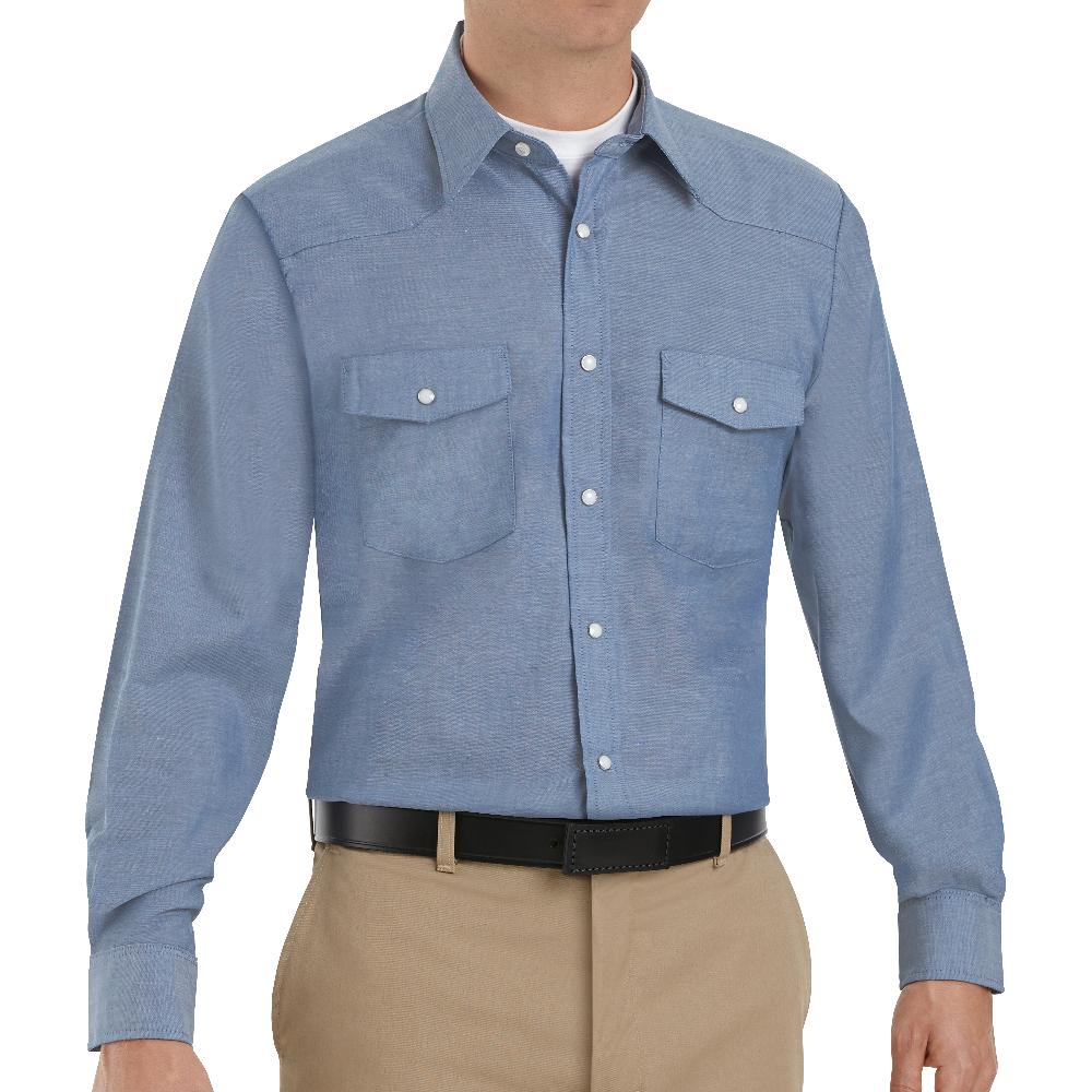 Red Kap Men's Long Sleeve Deluxe Western Style Shirt