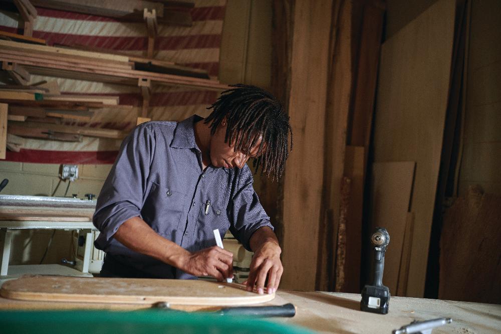 Red Kap Men's Long Sleeve Geometric Microcheck Work Shirt