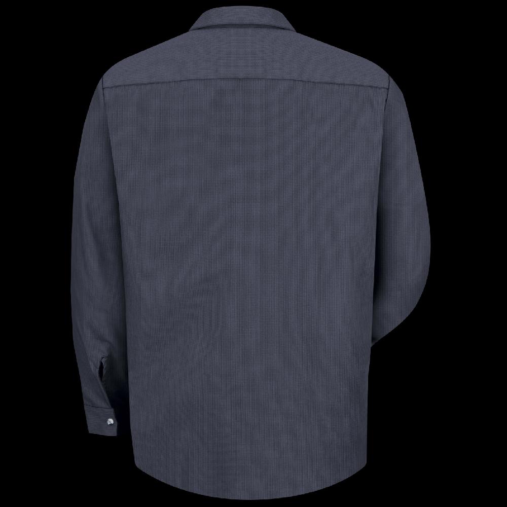 Red Kap Men's Long Sleeve Geometric Microcheck Work Shirt