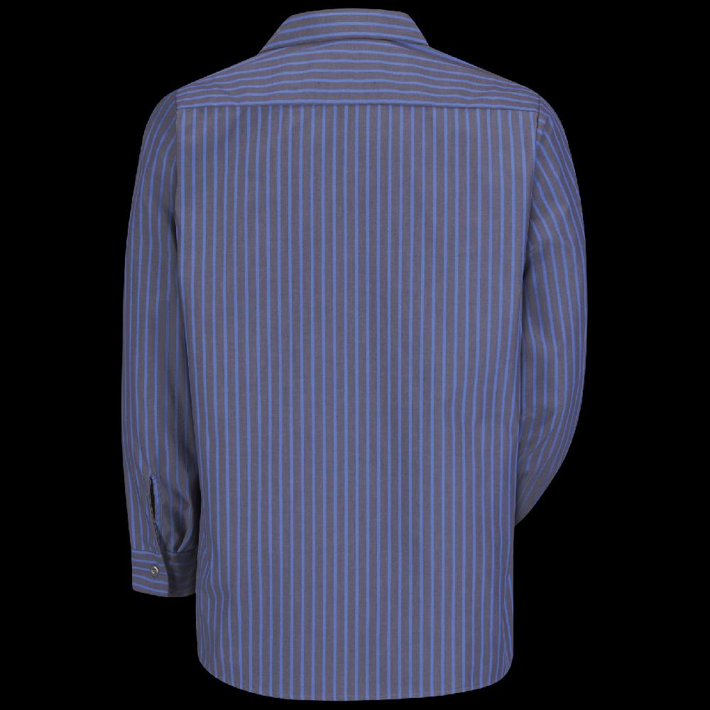 Red Kap Men's Long Sleeve Industrial Stripe Work Shirt
