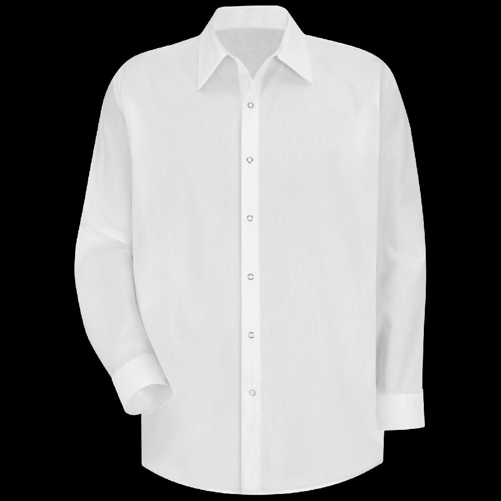 red kap Men's Long Sleeve Specialized Pocketless Polyester Work Shirt