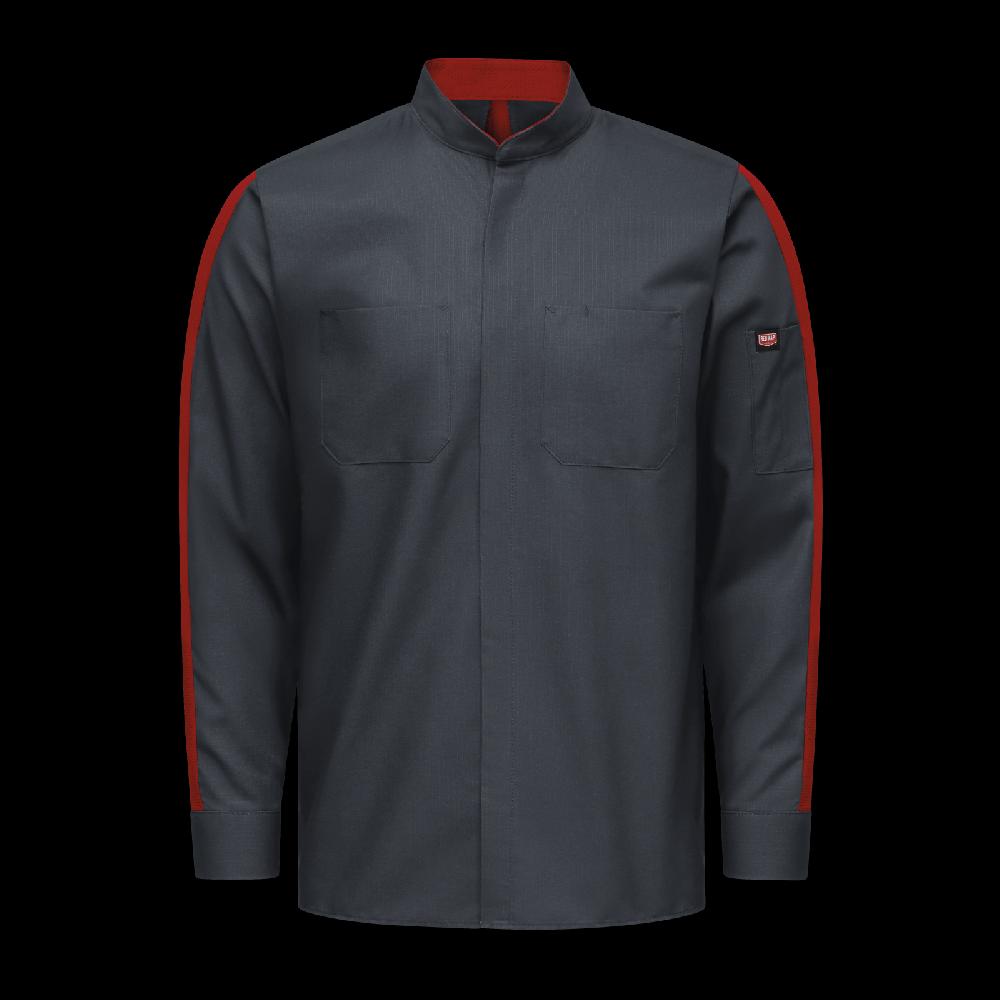 red kap Men's Long Sleeve Two-Tone Pro+ Work Shirt with OilBlok and MIMIX®