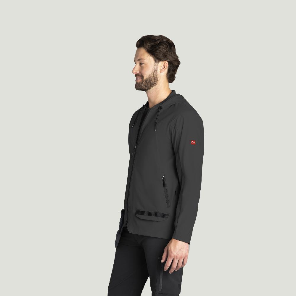 Red Kap Men’s Performance Hooded Windbreaker Jacket With ToolShift Pocket