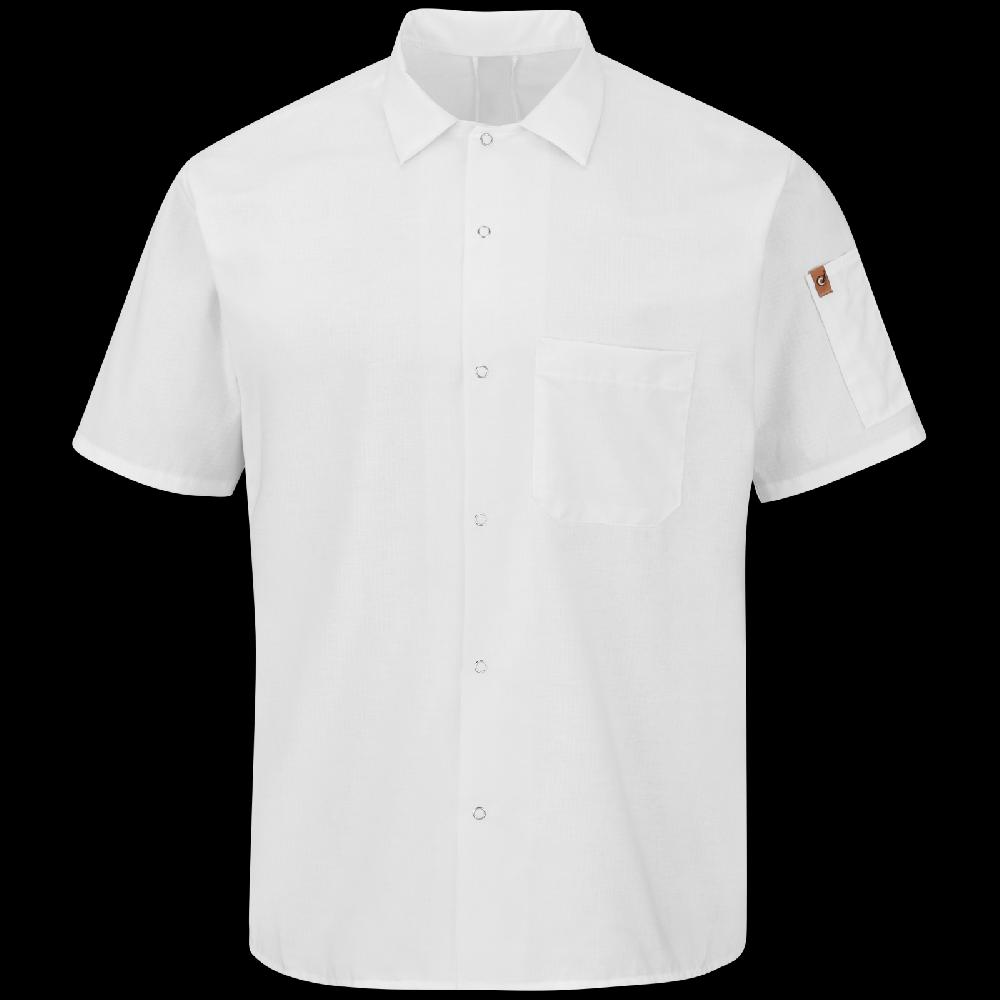 red kap Men's Short Sleeve Cook Shirt with OilBlok + MIMIX®