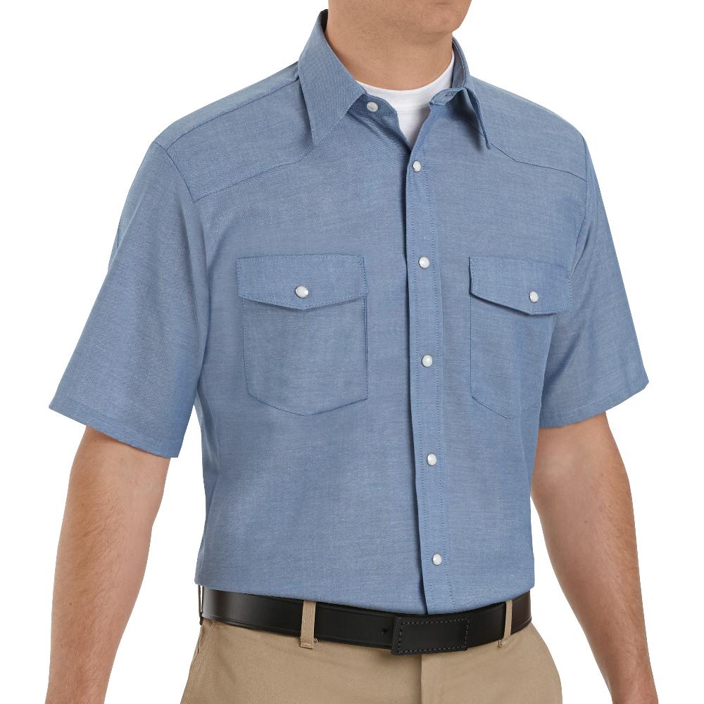Red Kap Men's Short Sleeve Deluxe Western Style Shirt