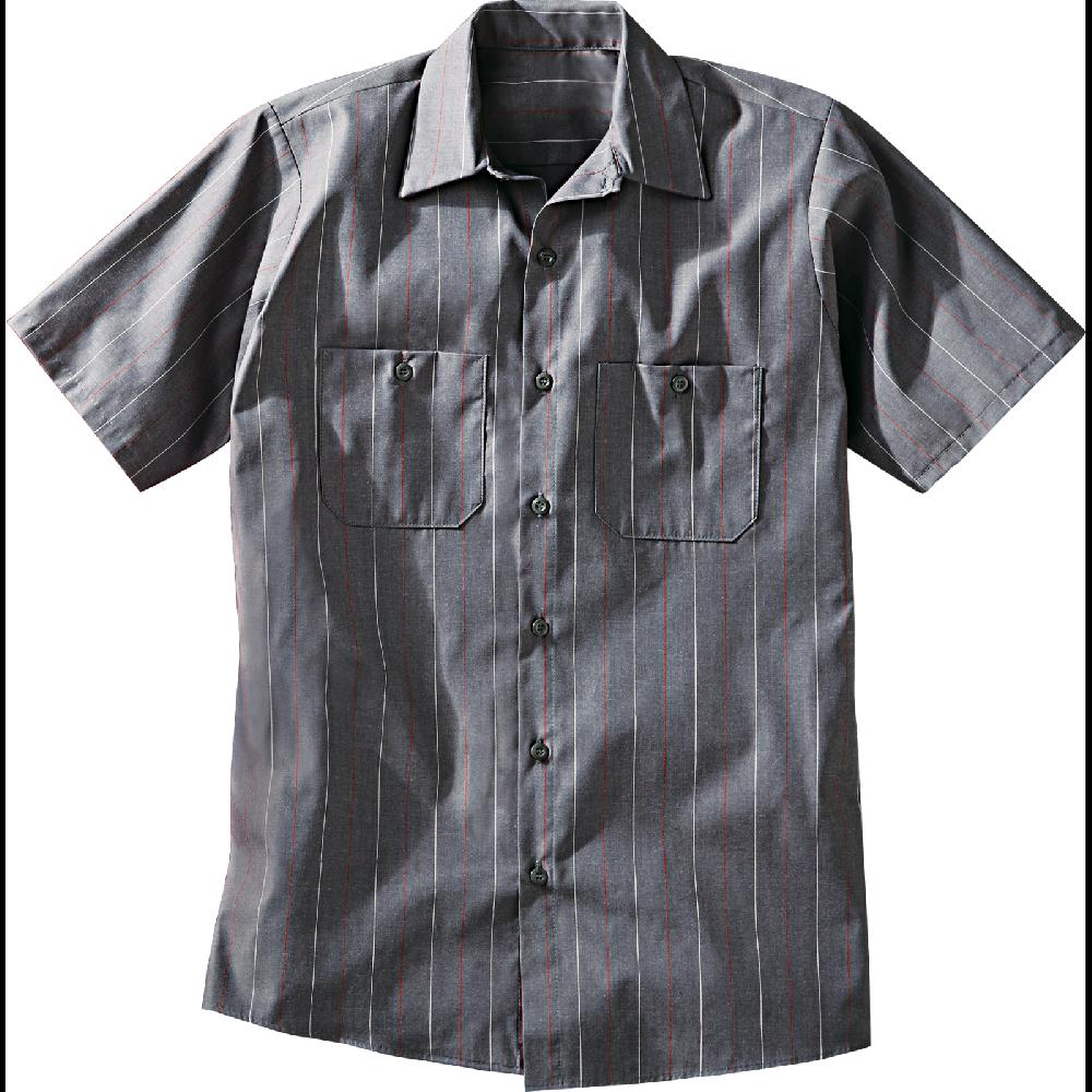 Red Kap Men's Short Sleeve Industrial Stripe Work Shirt