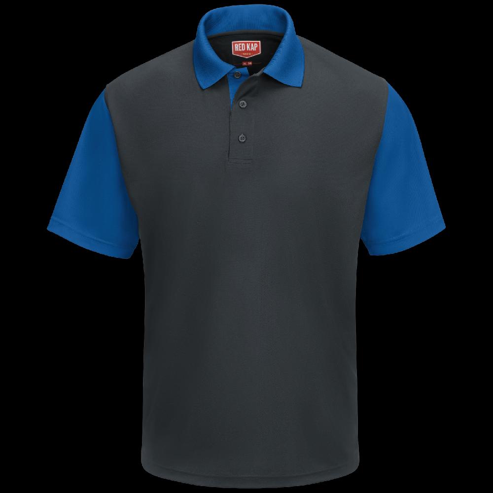 red kap Men's Short Sleeve Performance Knit® Color-Block Polo