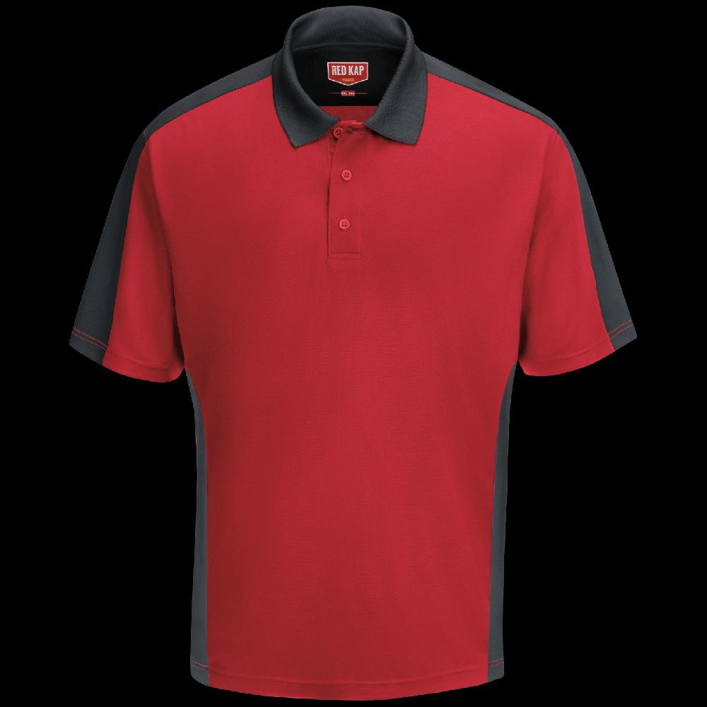 red kap Men's Short Sleeve Performance Knit® Two-Tone Polo