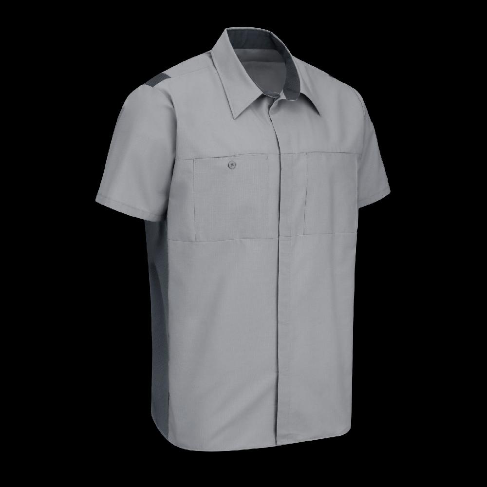 Red Kap Men's Short Sleeve Performance Plus Shop Shirt With Oilblok Technology