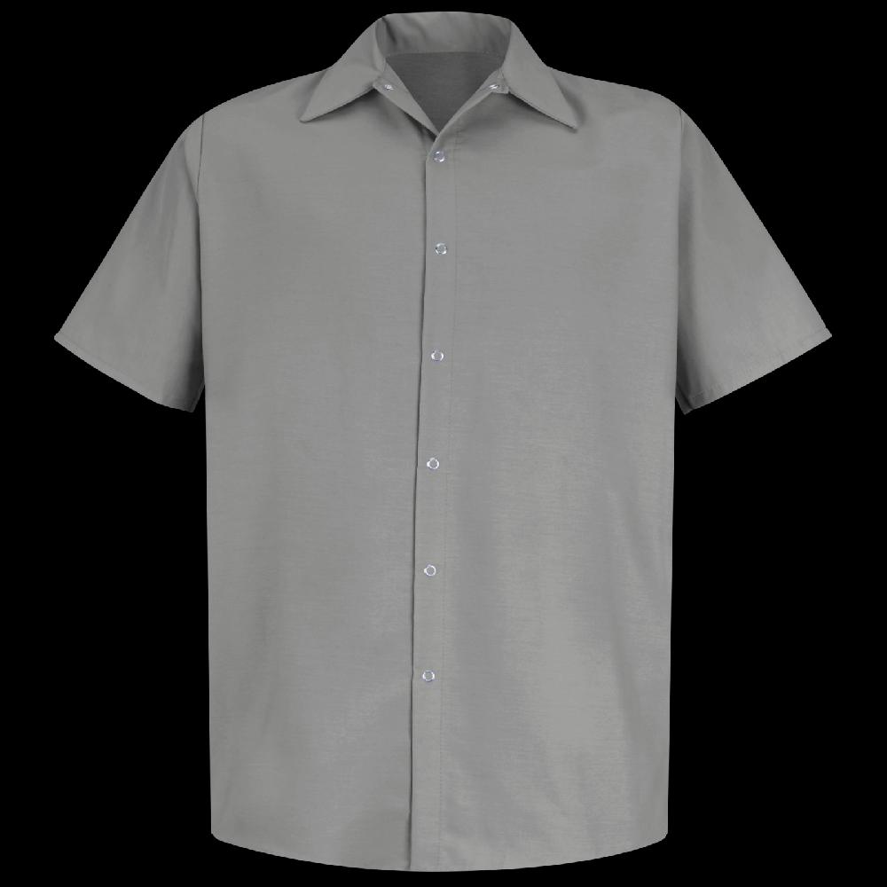 red kap Men's Short Sleeve Specialized Pocketless Work Shirt