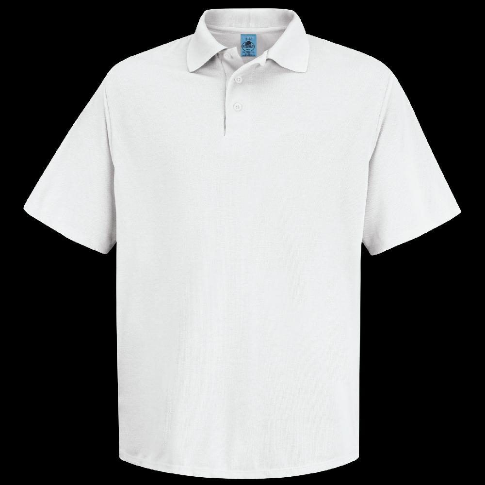 red kap Men's Short Sleeve Spun Polyester Pocketless Polo