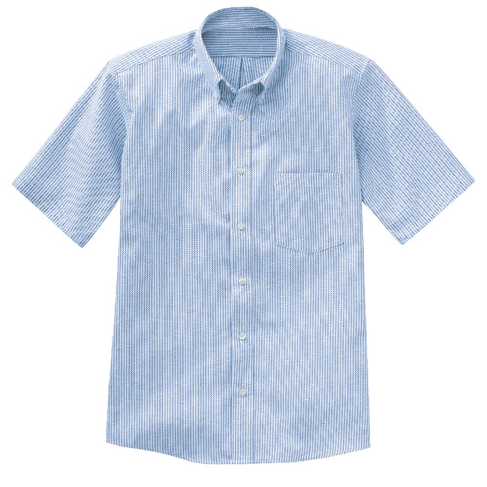 Red Kap Men's Short Sleeve Striped Executive Oxford Dress Shirt