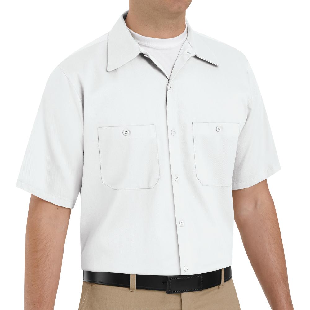 Red Kap Men's Short Sleeve Wrinkle-Resistant Cotton Work Shirt