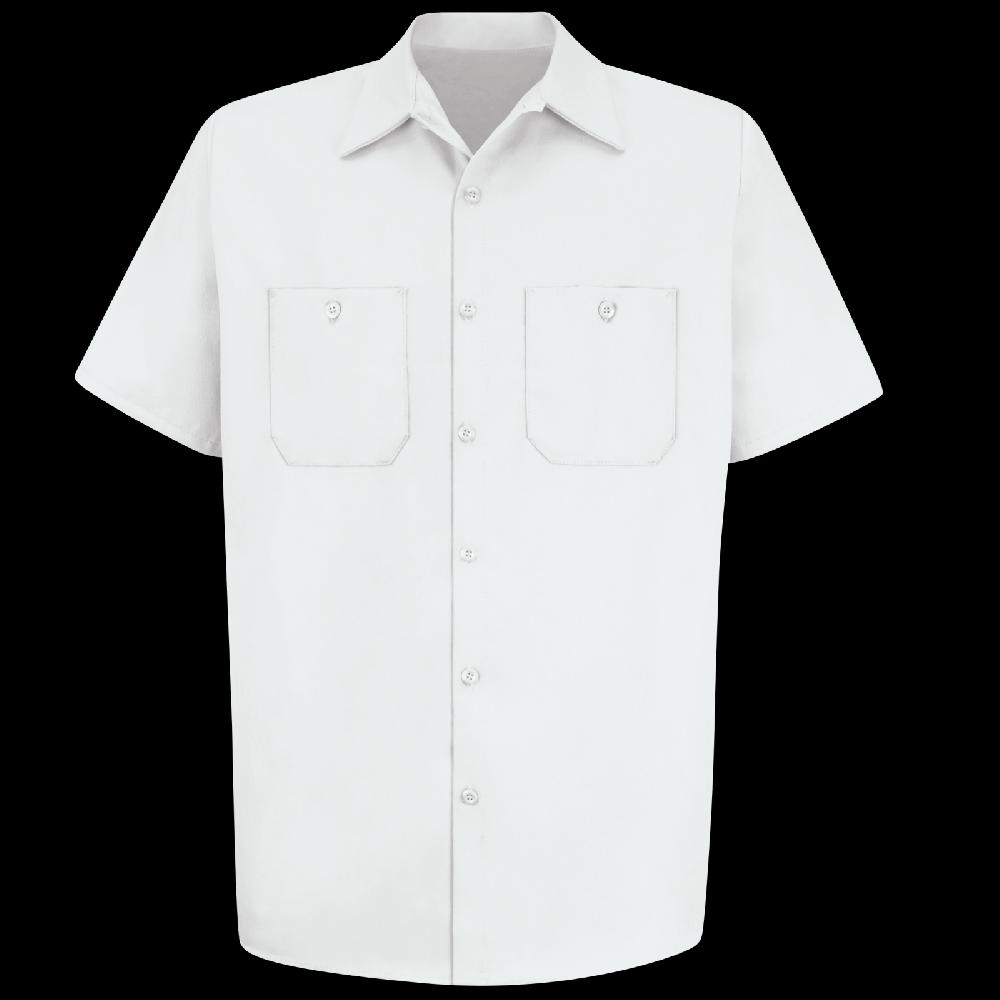 red kap Men's Short Sleeve Wrinkle-Resistant Cotton Work Shirt