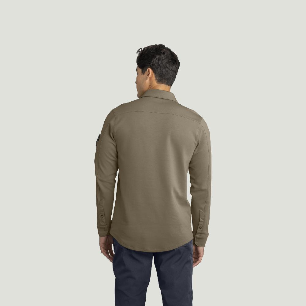 Red Kap Men's Snap Front Jersey Long Sleeve Work Shirt