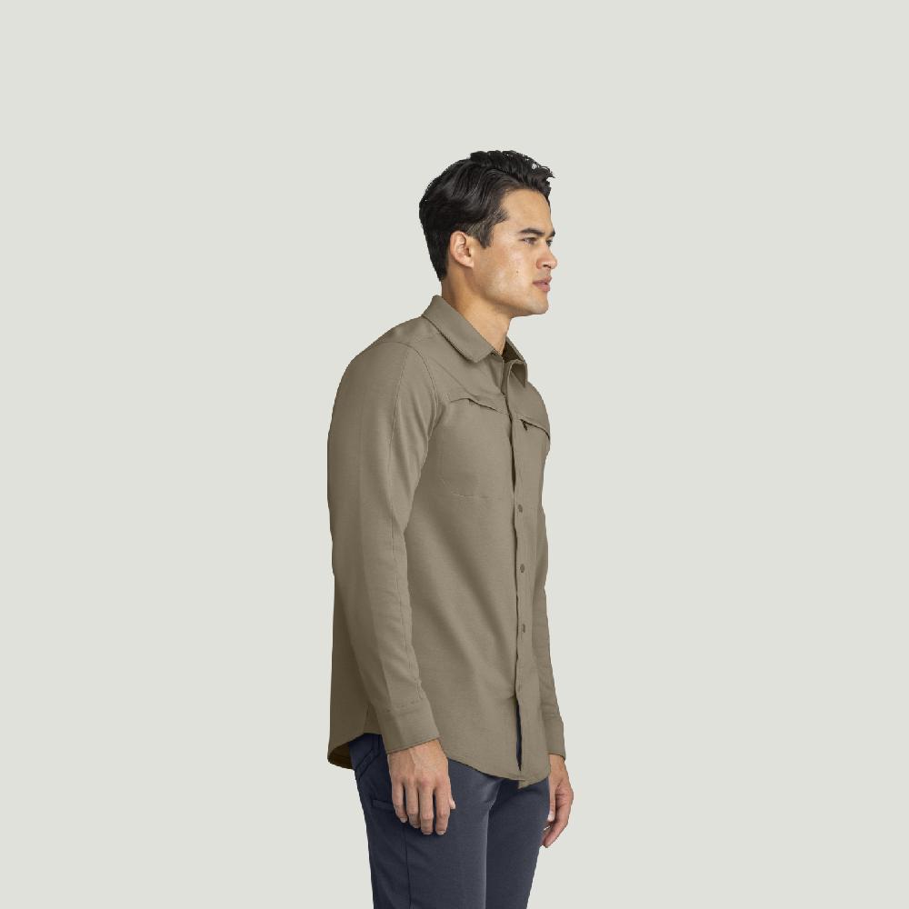 Red Kap Men's Snap Front Jersey Long Sleeve Work Shirt