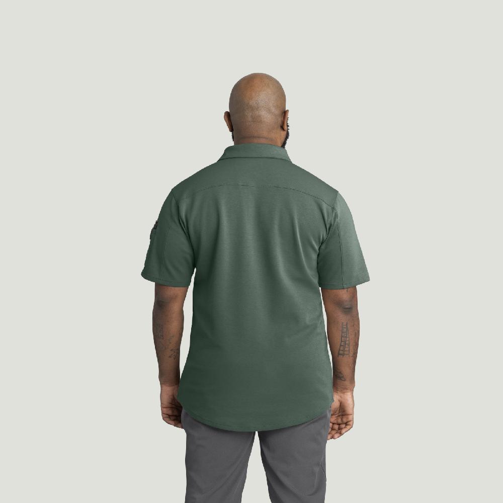 red Kap Men's Snap Front Jersey Short Sleeve Work Shirt