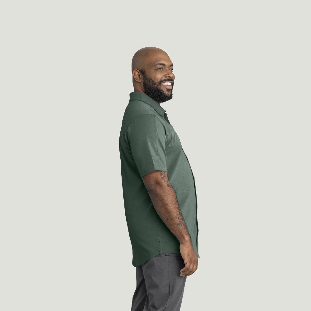 red Kap Men's Snap Front Jersey Short Sleeve Work Shirt