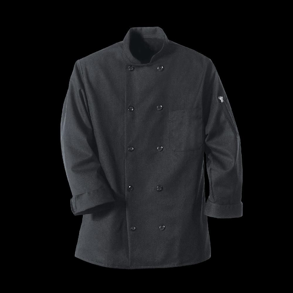 red kap Black Chef Coat Ten Pearl Buttons