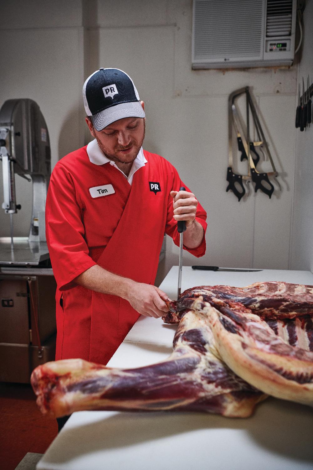 Red Kap Collarless Butcher Wrap