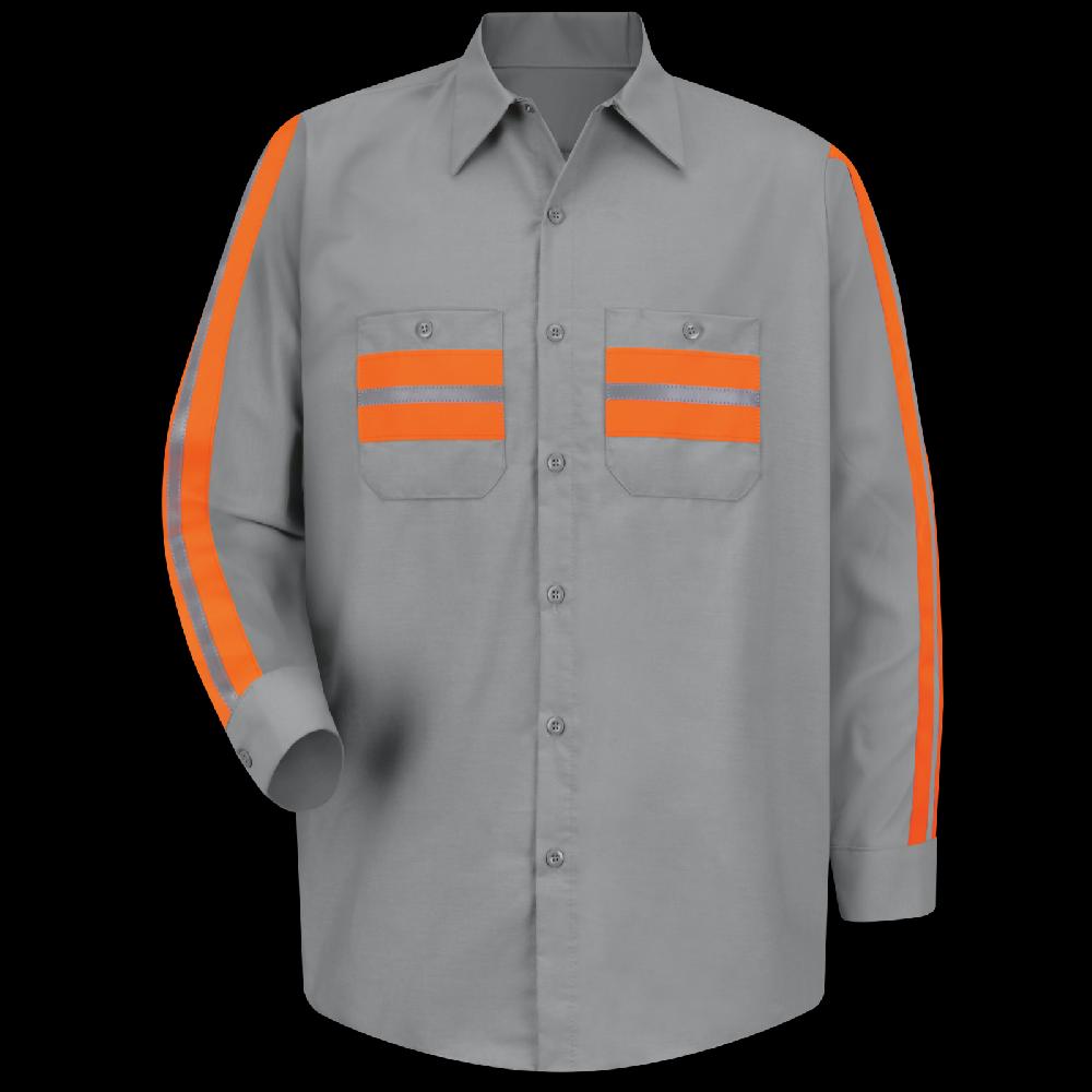 red kap Long Sleeve Enhanced Visibility Shirt