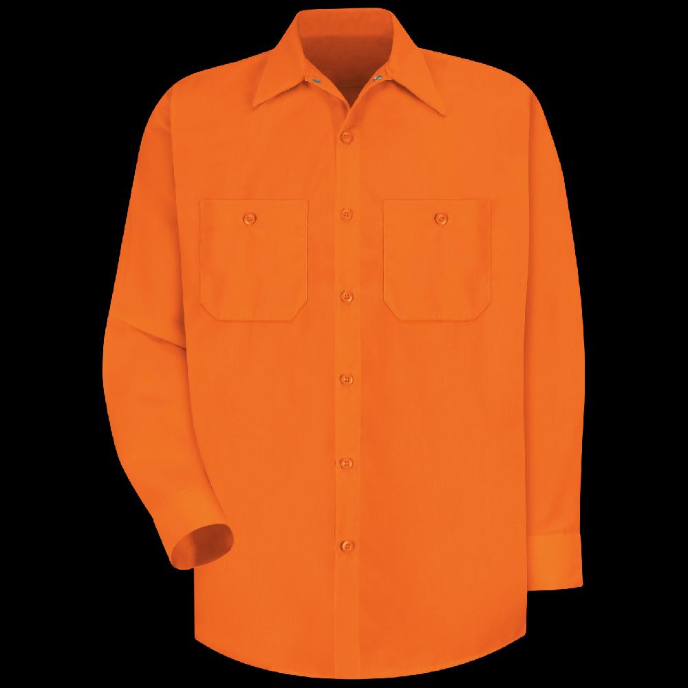 red kap Long Sleeve Enhanced Visibility Work Shirt