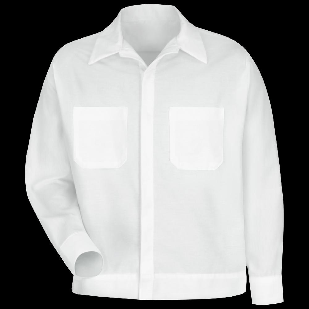red kap Men's Button-Front Shirt Jacket
