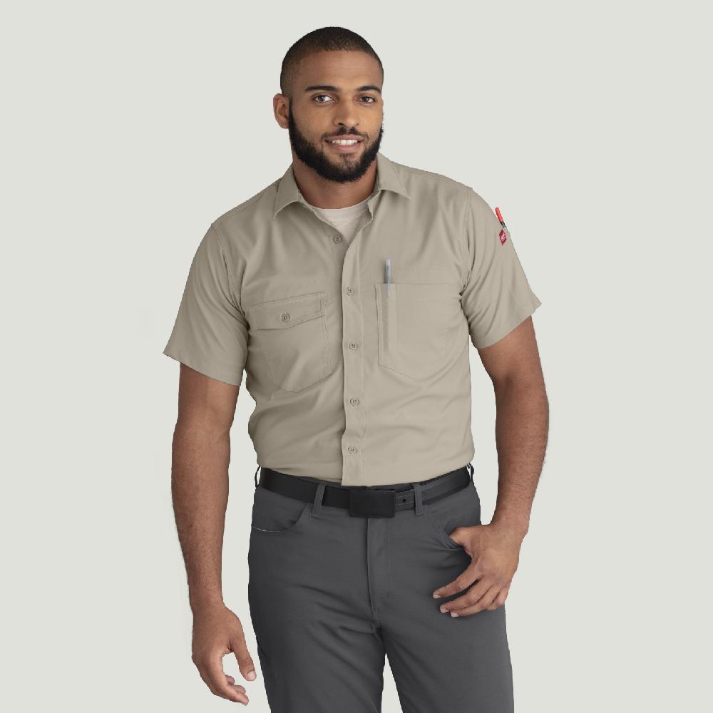 red kap Men's Cooling Short Sleeve Work Shirt