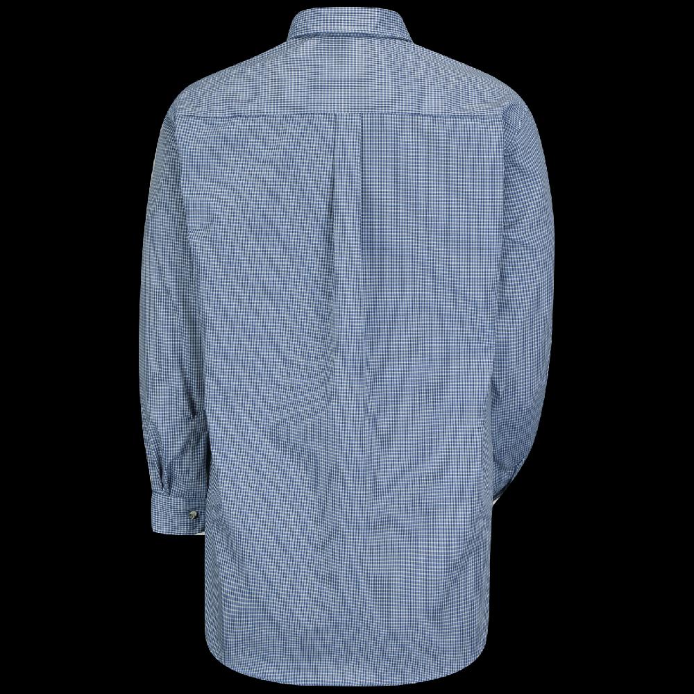 Red Kap Men's Long Sleeve Mini-Plaid Uniform Shirt