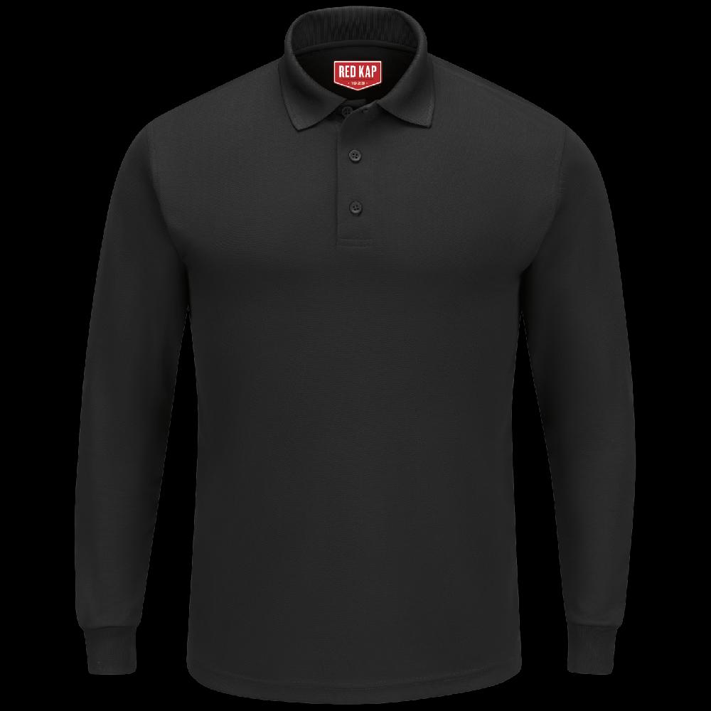 red kap Men's Long Sleeve Performance Knit® Polo