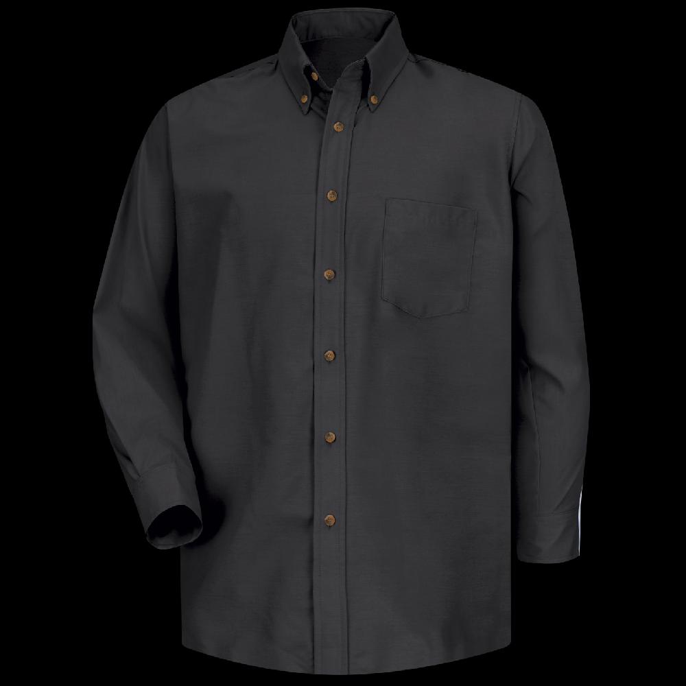 red kap Men's Long Sleeve Poplin Dress Shirt