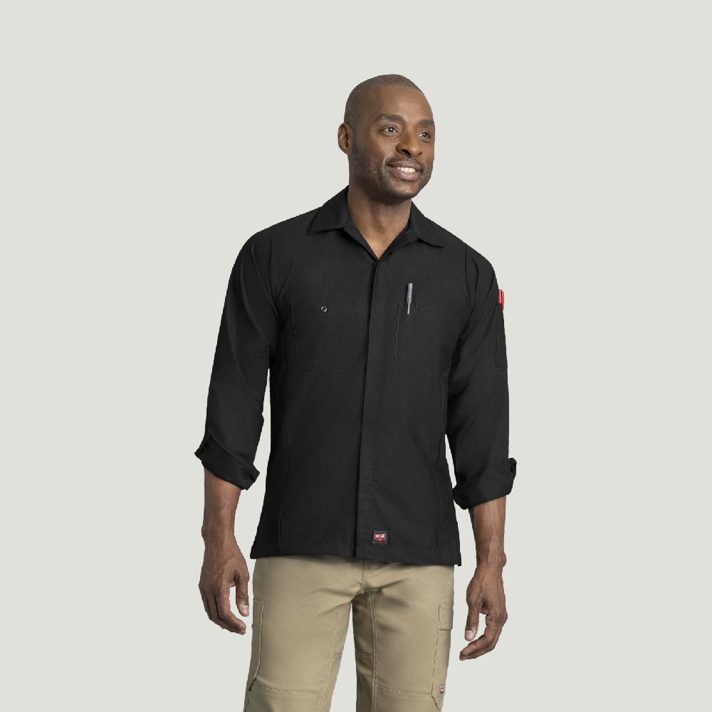 red kap Men's Long Sleeve Solid Crew Shirt