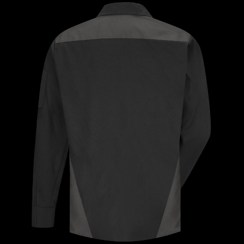 Red Kap Men's Long Sleeve Tri-Color Shop Shirt