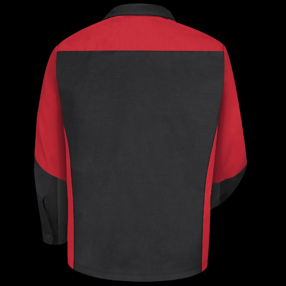 Red Kap Men's Long Sleeve Two-Tone Crew Shirt