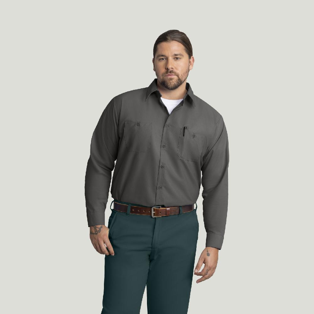 red kap Men's Long Sleeve Work Shirt with MIMIX®