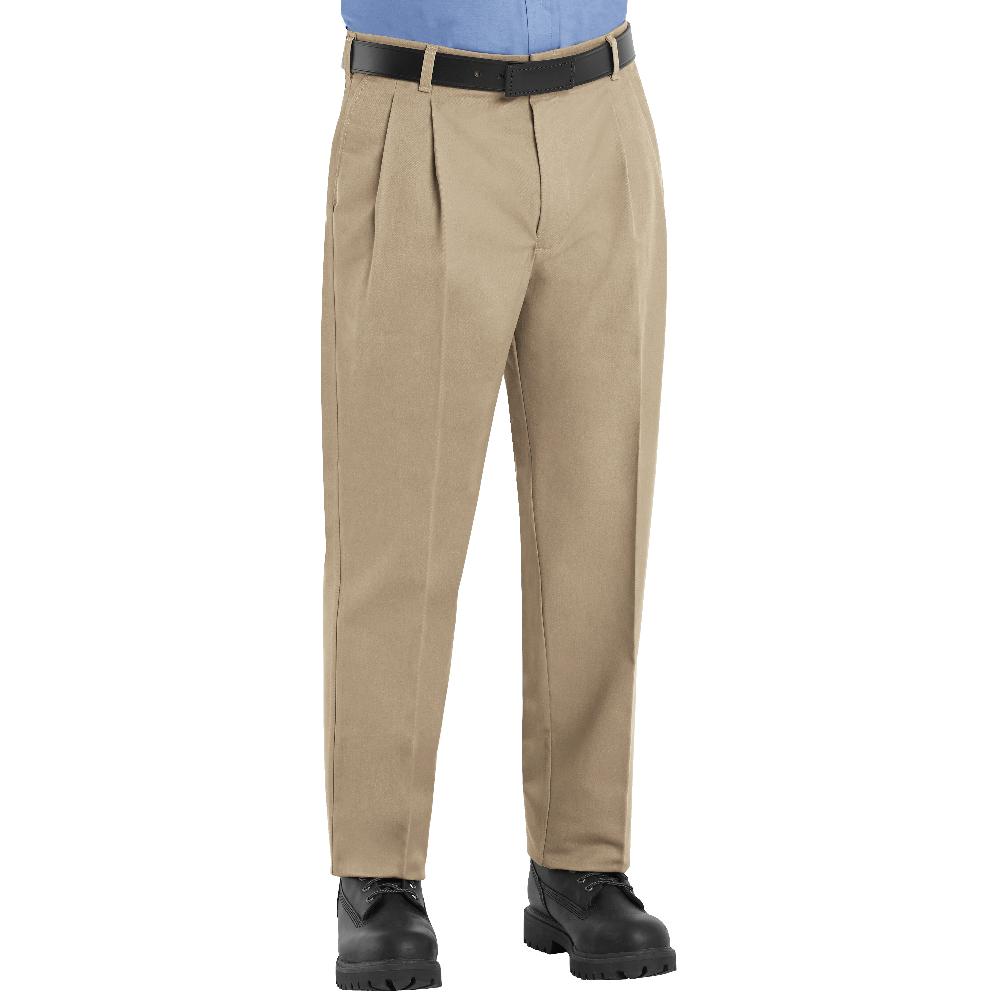 Red Kap Men's Pleated Twill Slacks
