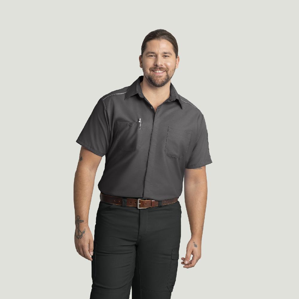 red kap Men's Short Sleeve Pro Airflow Work Shirt