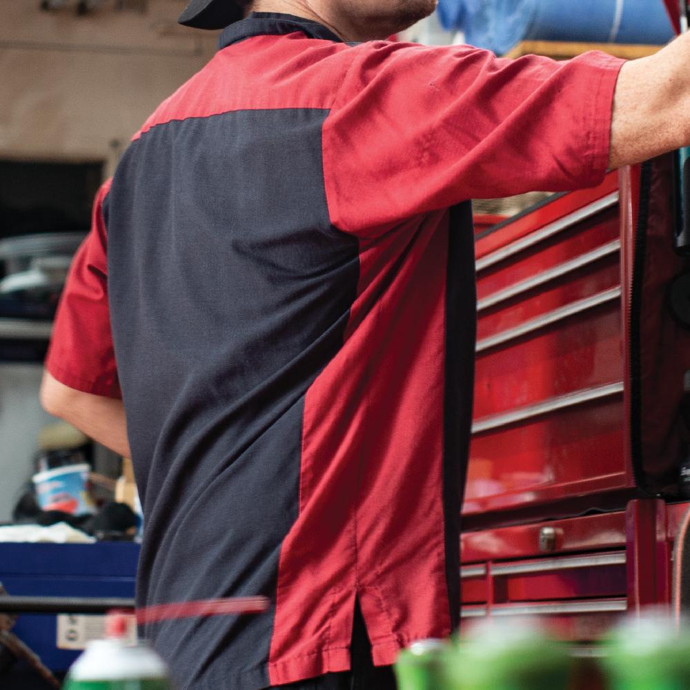 Red Kap Men's Short Sleeve Two-Tone Crew Shirt