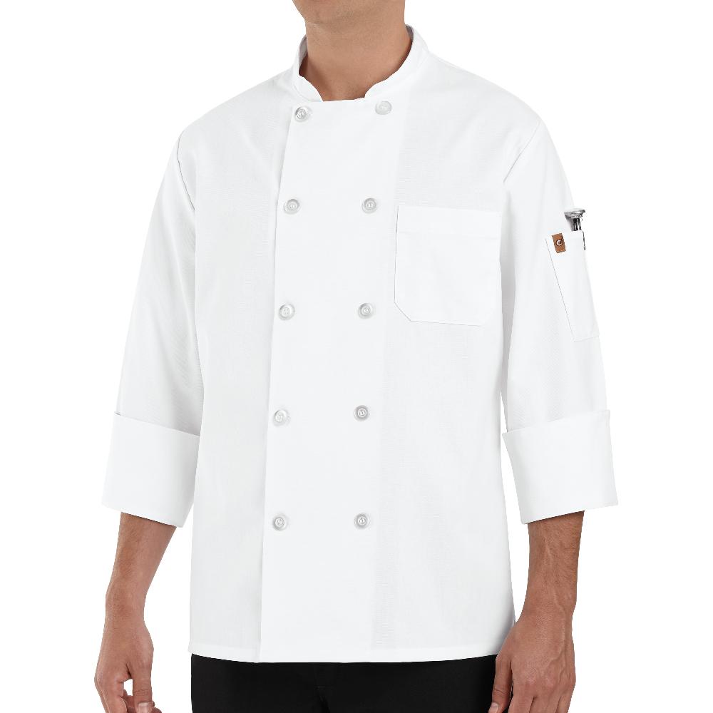 Red Kap Ten Pearl Button Chef Coat