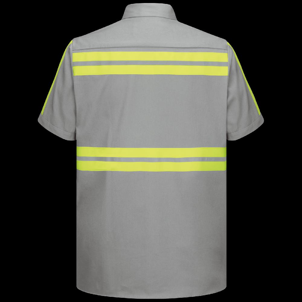 Red Kap Short Sleeve Enhanced Visibility Cotton Work Shirt