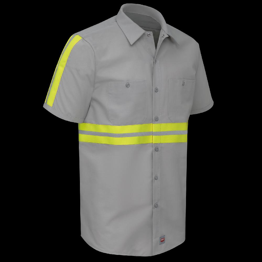 Red Kap Short Sleeve Enhanced Visibility Industrial Work Shirt