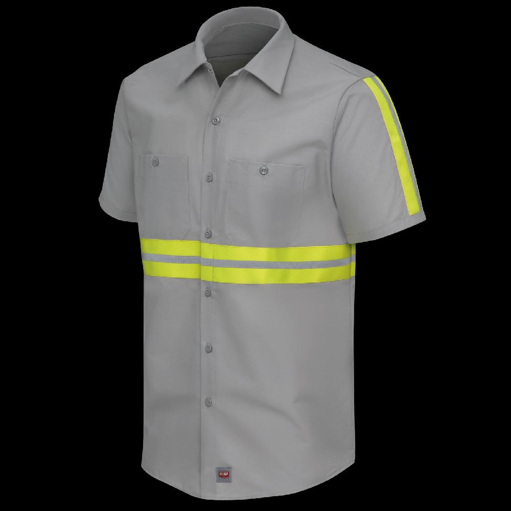 Red Kap Short Sleeve Enhanced Visibility Industrial Work Shirt